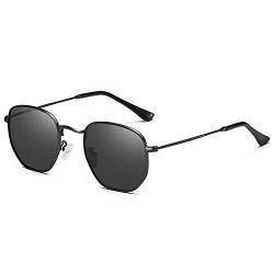 YOJUED Retro Polarisierte Sonnenbrille für Männer Frauen Klassischer Vintage-Stil Unisex Damen Sonnenbrille UV400 Brille Quadratischer Metallrahmen von YOJUED
