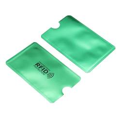 YOKIVE 20Stk RFID Sperrung Hülsen Kreditkarte Protektor Hülse Schlank | Kratzfest Ideal für Geschäft Karten ID Karten (Hell Grün 3.62x2.44) von YOKIVE