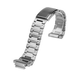 RHAIYAN Uhrengehäuse + Armband aus Edelstahl mit Metalllünette, passend for Casio G-SHOCK DW5600 GW-B5600 GWM5610 Series, modifiziertes Anzugsarmband + Werkzeug (Color : Silver Strap, Size : 5610mm von YOMMIOO