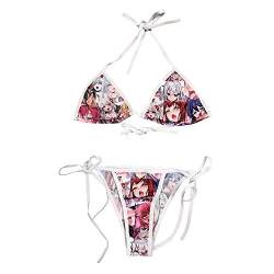 YOMORIO Süßer Micro Bikini Lolita Japanischer Anime BH und Panty Set Cosplay Tanga Bikini, farbig, Einheitsgröße von YOMORIO