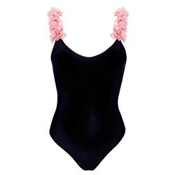 YONKINY Mädchen Tankini Einteiler Badeanzug Sommer Strand Mutter Tochter Bademode Familie Bikini Set Schwimmanzug (Schwarz für Erwachsene, X-Large) von YONKOUNY