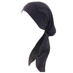 YONKOUNY Kopfbedeckung Chemo Damen Elegante Sommer Elastic Bandana Kopftuch Wrap Headscarf Beanie Hut Kopftuch Schal Turban für Haarverlust Krebs Chemotherapie (#1) von YONKOUNY