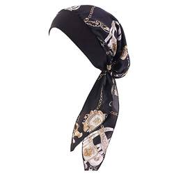 YONKOUNY Kopfbedeckung Chemo Damen Elegante Sommer Elastic Bandana Kopftuch Wrap Headscarf Beanie Hut Kopftuch Schal Turban für Haarverlust Krebs Chemotherapie (#8) von YONKOUNY