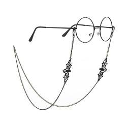 YOPOTIKA Brillenketten für Lesebrillen Fledermaus Brillen Kette Ausgehöhlte Brille Halter Metall Brille Handgefertigte Brille Halter Gurtschnur (Brille Nicht Enthalten) von YOPOTIKA