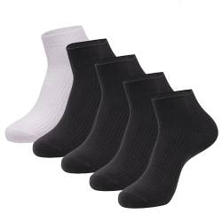 YOSENDE Socken Herren Knöchel Schwarz Socken Sneaker Socken Kurze Füßlinge Unsichtbare Socken 5 Paare von YOSENDE