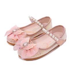 YOSICIL ELSA Prinzessin Schuhe Mädchen Kinder Sandalen Glitter für Verkleidung Cosplay Geburtstagsparty Weihnachten Karneval Halloween,Rosa 24 von YOSICIL