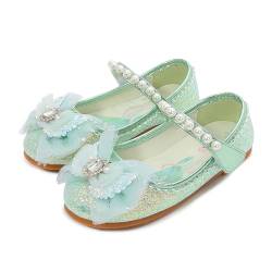 YOSICIL ELSA Prinzessin Schuhe Mädchen Kinder Sandalen Glitter für Verkleidung Cosplay Geburtstagsparty Weihnachten Karneval Rollenspiele Halloween, Grün，26 von YOSICIL