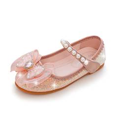 YOSICIL Mädchen Schuhe Prinzessin Glitzer Glitter Pailletten Kinder Sandalen für Cosplay Verkleidung Geburtstagsparty Weihnachten Karneval Halloween, Rosa 29 von YOSICIL