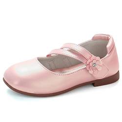 YOSICIL Mary Jane Schuhe Sandalen Prinzessinnenschuhe Mädchen Kinder Casual Uniformschuhe Lederschuhe Hochzeit Festliche Kinderschuhe Freizeit Geschenk Geburtstag Weihnachten Halloween, Rosa, 31 von YOSICIL