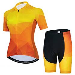 Mountainbike-Trikot für Damen, Radtrikot und Shorts, Set für MTB, Laufen, Radfahrer, Biker, T2009-1, M von YOUALSO