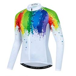 YOUALSO Langarm-Radtrikot für Herren, reflektierend, für BMX, MTB, atmungsaktiv und bequem, S-3XL, 1ht05, L von YOUALSO