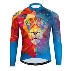 YOUALSO Langarm-Radtrikot für Herren, reflektierend, für BMX, MTB, atmungsaktiv und bequem, S-3XL, Ht12, L von YOUALSO