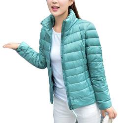 YOUCAI Damen Jacke Steppjacke Übergangsjacke Leichte Daunenjacke Winterjacke Mantel Gesteppt Pufferjacke,Pink Blau,3XL von YOUCAI