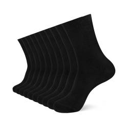 YOUCHAN 10 Paar Business Socken für Herren und Damen ohne Naht Atmungsaktiver Baumwoll Diabetikersocken Schwarz 47-50 von YOUCHAN