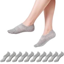 YOUCHAN Sneaker Socken für Herren 10 Paar kurze unsichtbare Füßlinge bequem atmungsaktiv Grau 47-50 von YOUCHAN