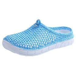 YOUJIA Unisex Sommer Casual Atmungsaktiv Clogs Strand Geschlossene Zehe Hausschuhe Pantoffeln Slippers (#2 Himmel Blau, 38 EU) von YOUJIA