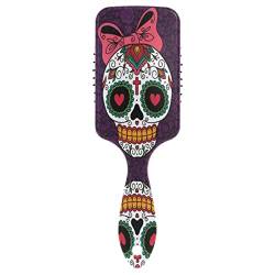 Haarbürste für Damen Mädchen, Mexikanischer Zuckerschädel Paddel Bürste Haarbürste Luftkissen Kamm für alle Haartypen von YOUJUNER