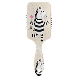 Haarbürste für Damen Mädchen, Niedliches Cartoon-Zebra Paddel Bürste Haarbürste Luftkissen Kamm für alle Haartypen von YOUJUNER