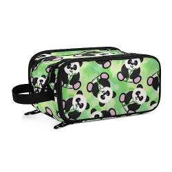 Kulturbeutel Nettes Panda-Muster Große Kosmetiktasche Kulturtasche Waschtasche Make Up Tasche Waschbeutel Schminktasche für Damen Mädchen von YOUJUNER