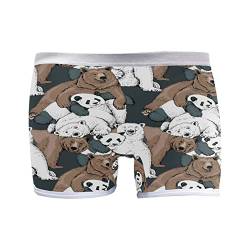 YOUJUNER Damen Panties Braunbär Eisbär Shorts Hipsters Boxershorts Unterhosen Unterwäsche von YOUJUNER