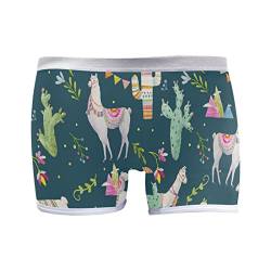 YOUJUNER Damen Panties süßes Lama-Kaktus-Muster Shorts Hipsters Boxershorts Unterhosen Unterwäsche von YOUJUNER