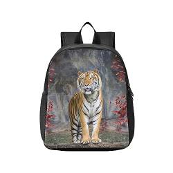 YOUJUNER Jungen Mädchen Schulrucksack Tier-Tiger-Druck Kinder Rucksack Sport Reise Schultasche Kinder Rucksack, 4-6 Jahre alt von YOUJUNER