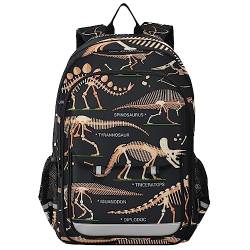 YOUJUNER Kinder Schulrucksack Dinosaurier-Fossilien Schulranzen Schultasche Sporttasche Backpack für Mädchen Jungen von YOUJUNER