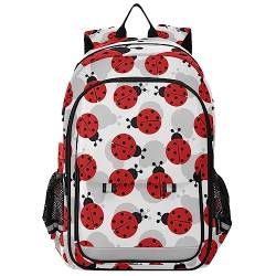 YOUJUNER Kinder Schulrucksack Marienkäfer-Muster Schulranzen Schultasche Sporttasche Backpack für Mädchen Jungen von YOUJUNER