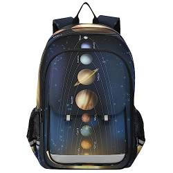 YOUJUNER Kinder Schulrucksack Planet Sonnensystem Schulranzen Schultasche Sporttasche Backpack für Mädchen Jungen von YOUJUNER