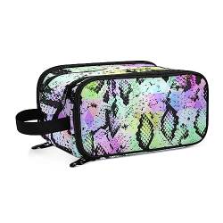 YOUJUNER Make-up-Tasche, blau, Camouflage, tragbar, große Kosmetiktasche, Kulturbeutel, Make-up-Organizer-Tasche für Frauen und Mädchen, Farbe 18, 28*14.5*18cm, Kulturbeutel von YOUJUNER