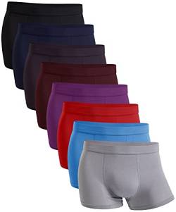 YOULEHE Boxershorts Herren 8er Pack Männer Unterwäsche Bambusfaser Unterhosen Men Retroshorts Boxer (8er Pack-Mehrfarbig, XL) von YOULEHE