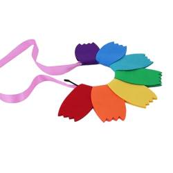 YOUNAFEN Langes Band Regenbogen Farbe Haarband Musik Konzerte Karneval Stirnband für Teenager Erwachsene Party Aufführungen Haarzubehör von YOUNAFEN