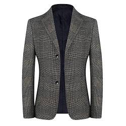 YOUTHUP Herren Karierter Sakko Slim Fit Vintage Formale 2 Knöpfe Anzugjacke Elegante Sakko von YOUTHUP