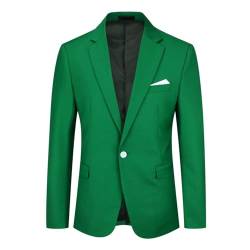 YOUTHUP Herren Sakko Slim Fit Anzugjacke für Business Hochzeit Freizeit Sportsakko 1 Knöpfen Blazer von YOUTHUP