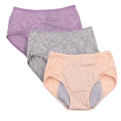 Damen-Menstruationslip, Jacquard-Muster, leicht zu reinigen, Multipack Gr. 3-4Jahre, Grau,Nelumbo,Haut von YOYI FASHION