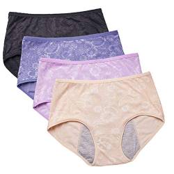 Damen-Menstruationslip, Jacquard-Muster, leicht zu reinigen, Multipack Gr. 4X-Large/37, mehrfarbig von YOYI FASHION