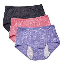 Damen-Menstruationslip, Jacquard-Muster, leicht zu reinigen, Multipack Gr. S, Dunkel, Rouge, Blove von YOYI FASHION