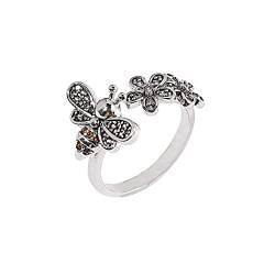 YPOSPDD 2023 Ehering-Sets for Sie_ Ringe for Damen und Herren, verstellbarer offener Ring, Blume, Biene, Zirkonia-Perlen (Color : B, Size : One Size) von YPOSPDD