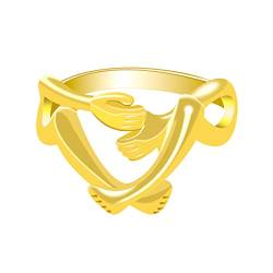 YPOSPDD Eheringe for Frauen 2023_ Massiver Umarmungsring, Diamantrad-Ring, Umarmung der Liebe, eleganter Ring, Einheits- und Liebesringe (Color : Gold, Size : 10) von YPOSPDD