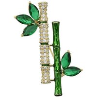 YRIIOMO Brosche Damen-Brosche mit grünem Kristall-Kristall, Anstecknadel für, Bekleidungszubehör von YRIIOMO