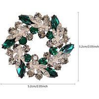 YRIIOMO Brosche Grüne Blumen-Brosche für Damen, Anzugjacken- und Mantel-Accessoire, Abendkleid-Kragen-Brustblume von YRIIOMO