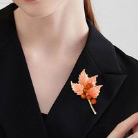 YRIIOMO Brosche Vintage-Blätter-Brosche für Damen, schlicht, modisch, elegant, Blatt, -Brustblume als Schutz vor Durchscheinen für Anzüge und Accessoires von YRIIOMO