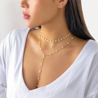 YRIIOMO Kette mit Anhänger Mehrschichtige lange Retro-Pulloverkette, personalisierte Perlenkette, für Frauen von YRIIOMO