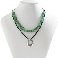 YRIIOMO Kette mit Anhänger Vielseitige Retro-Halskette mit Perlen für Frauen, einfache, personalisierte Schlüsselbeinkette mit Wachslinienring von YRIIOMO