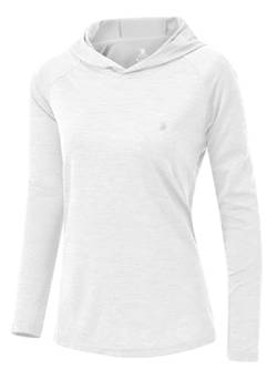 YSENTO Damen Outdoor Wandershirt Atmungsaktive Leicht Sport Langarmshirt Laufshirt Pullover Yoga Training T-Shirt Tops(Weiß,XL) von YSENTO