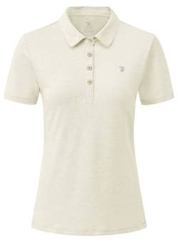 YSENTO Damen Poloshirt Kurzarm Golf Shirt Leicht Polohemd Atmungsaktives Sport Oberteil Funktion Tennis Shirt(Beige,M) von YSENTO