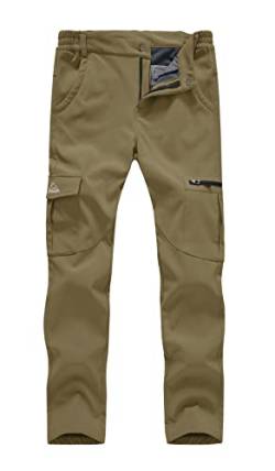 YSENTO Damen Wanderhose Wasserdicht Outdoorhose Softshellhose Winter Skihose Gefütterte Snowboardhose Trekkinghose Funktionshose(Khaki,L) von YSENTO