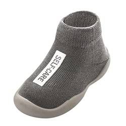 YSSH Kleinkind Schuhe Krabbelschuhe Baby Lauflernschuhe Weicher Boden Socken Atmungsaktiv Bodensocken Kleinkinderschuhe Strick Weiche Sohle Socken, Grau, 23 EU von YSSH