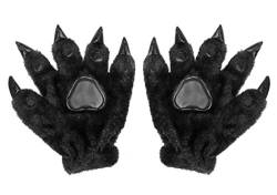 YSXY Unisex Plüsch Tier Pfoten Handschuhe Cosplay Fäustlinge Warme Winter Fingerhandschuhe Fausthandschuhe für Erwachsene und Kinder von YSXY