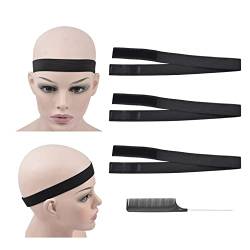 Wig Edge Elastic Band Verstellbarem Gummiband Mode-Stirnbänder zur Herstellung von Perücken mit rutschfestem Band Gummiband (3 Stück, Breite 1.0 Zoll / 2.5 cm) von YTBYT